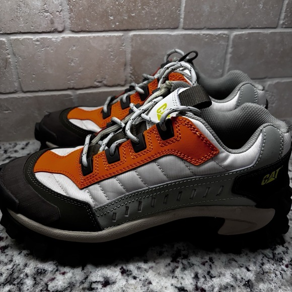 Caterpillar Intruder Men's Sneaker Orange Gray Rugged Trail Hiking Chore 10.5M - Picture 2 of 8